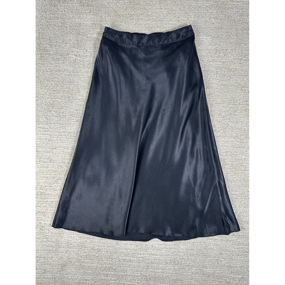 Vero Moda Christas Black Satin High Waist Midi Skirt XS 10222255